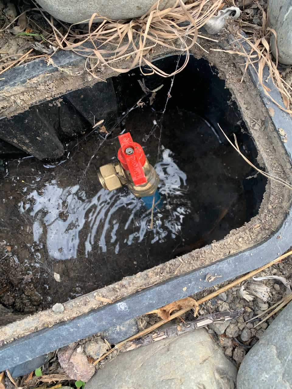 The photograph attached to this water leak report