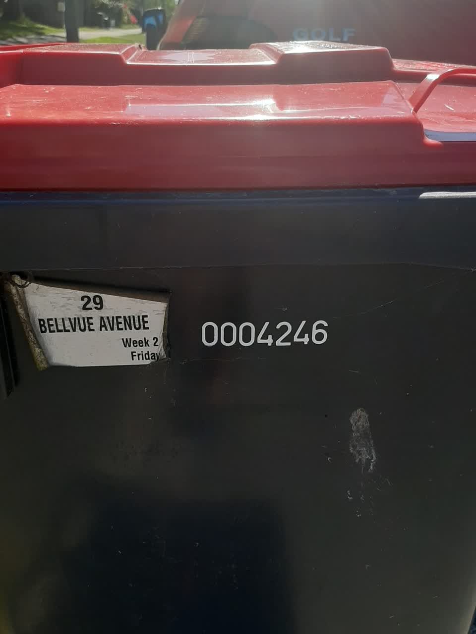 The photograph attached to this rubbish/recycling report