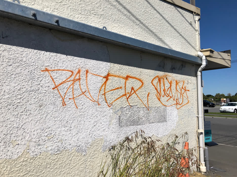 The photograph attached to this graffiti report