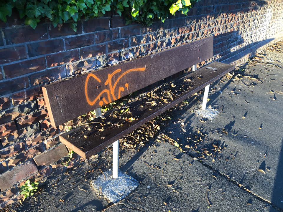 The photograph attached to this graffiti report