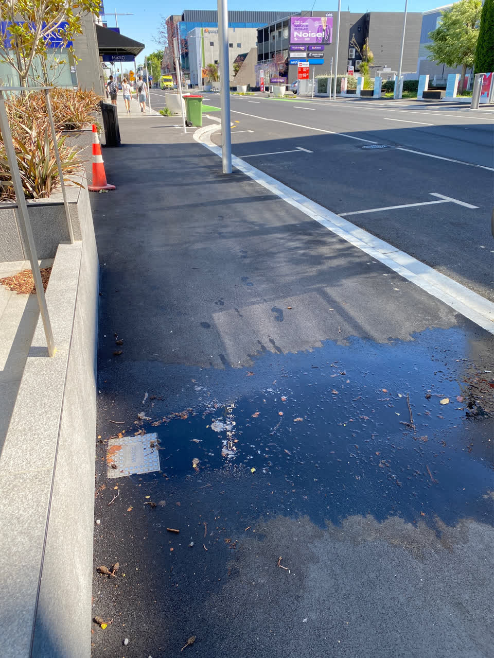 The photograph attached to this water leak report