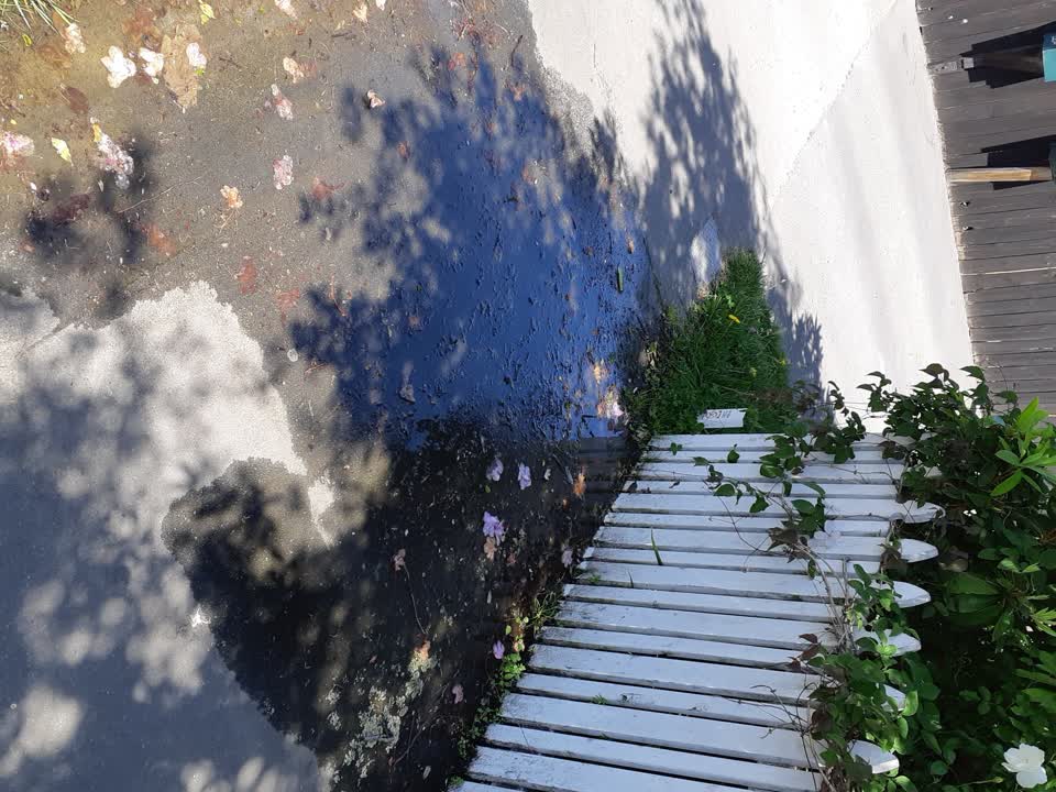 The photograph attached to this water leak report