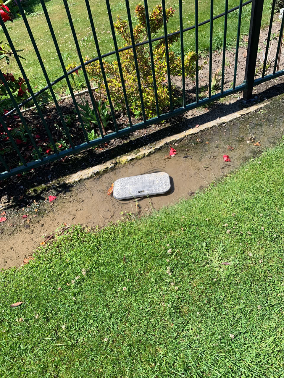 The photograph attached to this water leak report