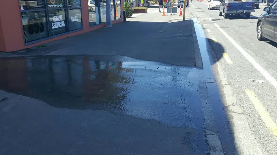 The photograph attached to this water leak report