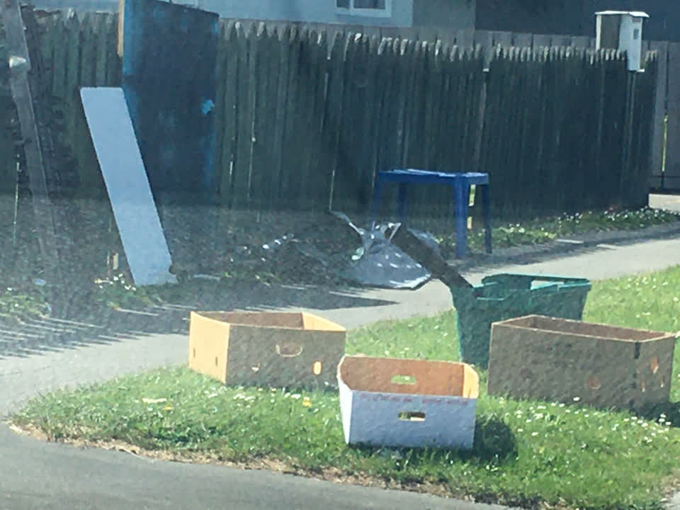 The photograph attached to this rubbish/recycling report