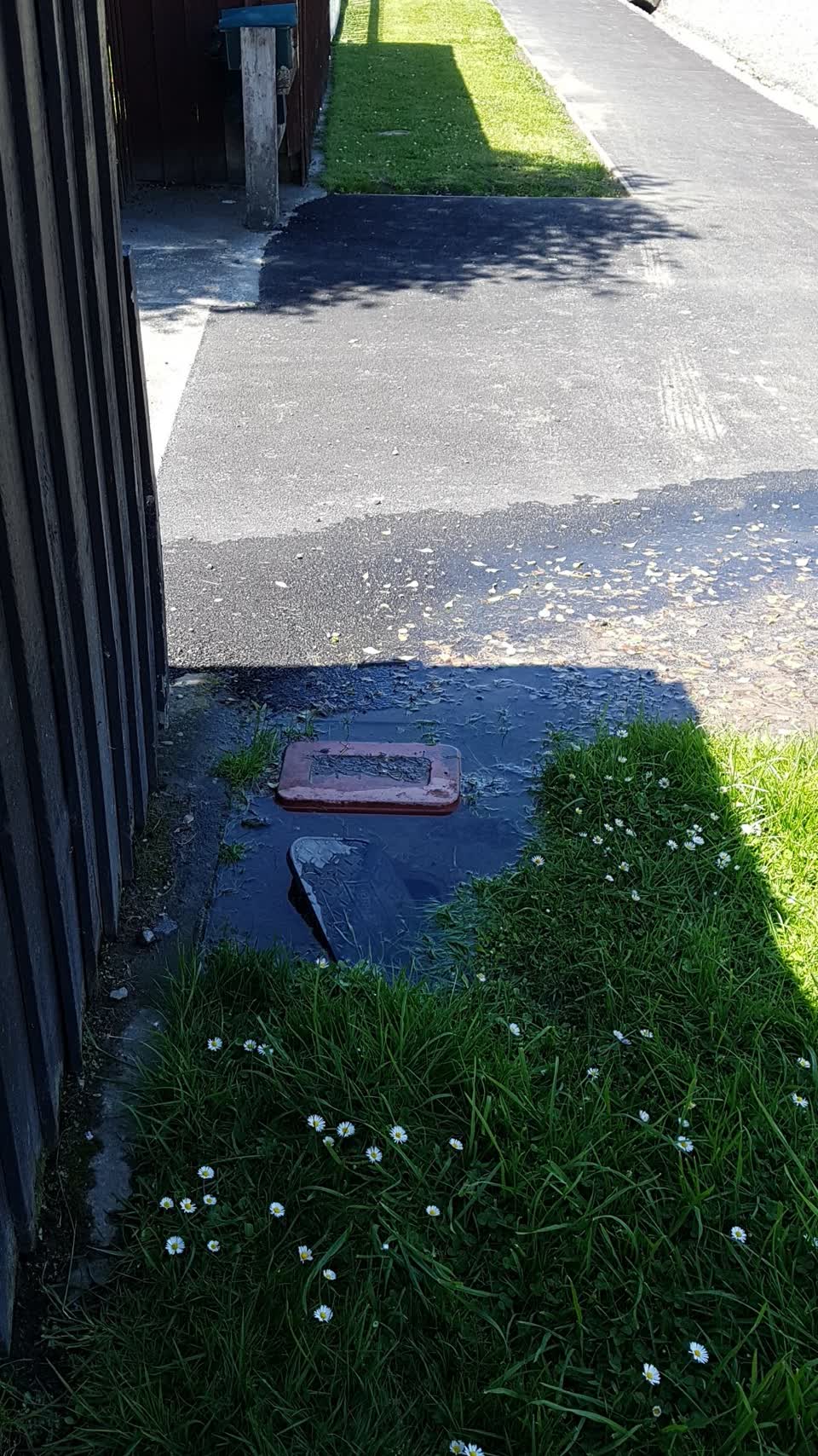 The photograph attached to this water leak report