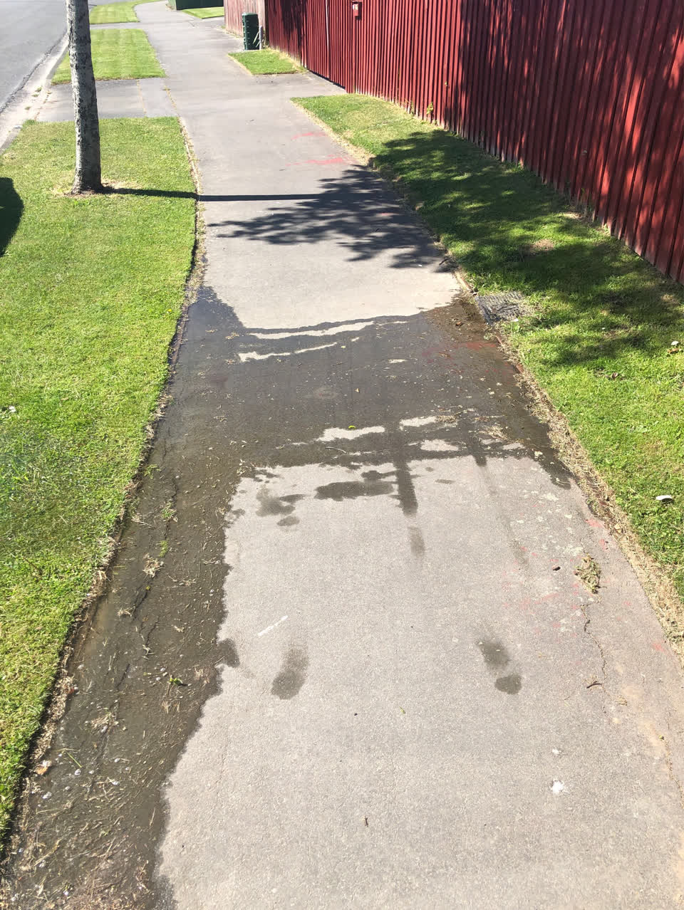 The photograph attached to this water leak report