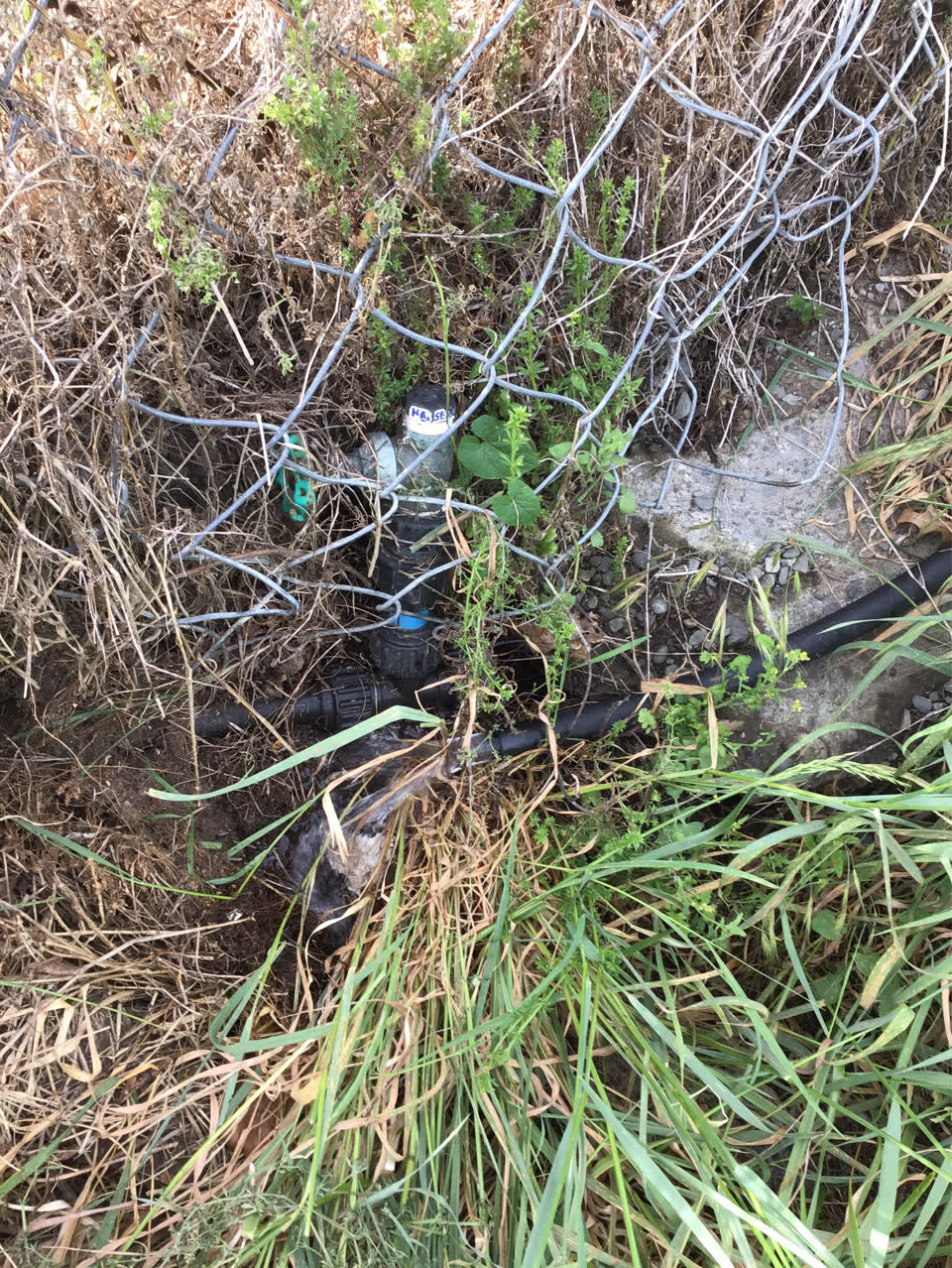 The photograph attached to this water leak report