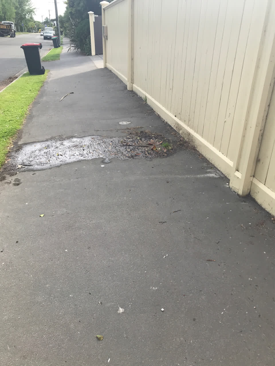 The photograph attached to this water leak report