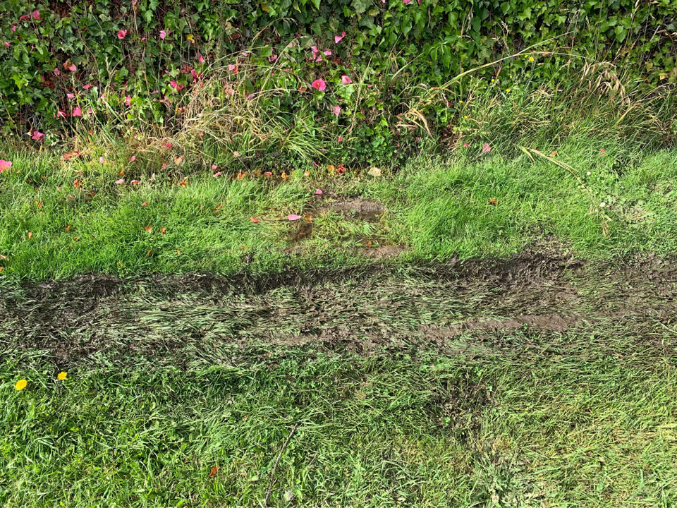 The photograph attached to this water leak report