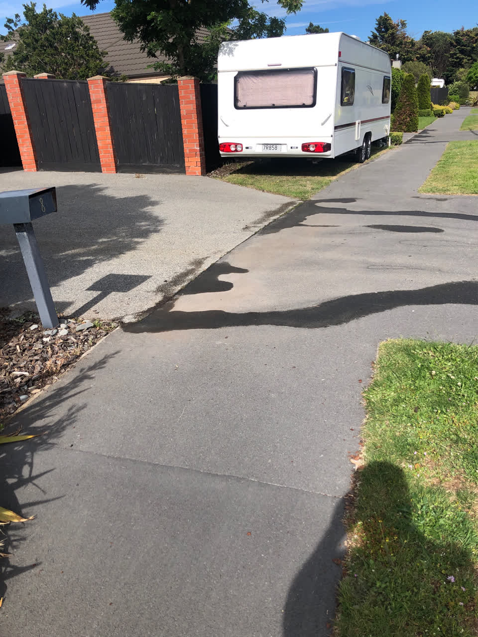 The photograph attached to this water leak report