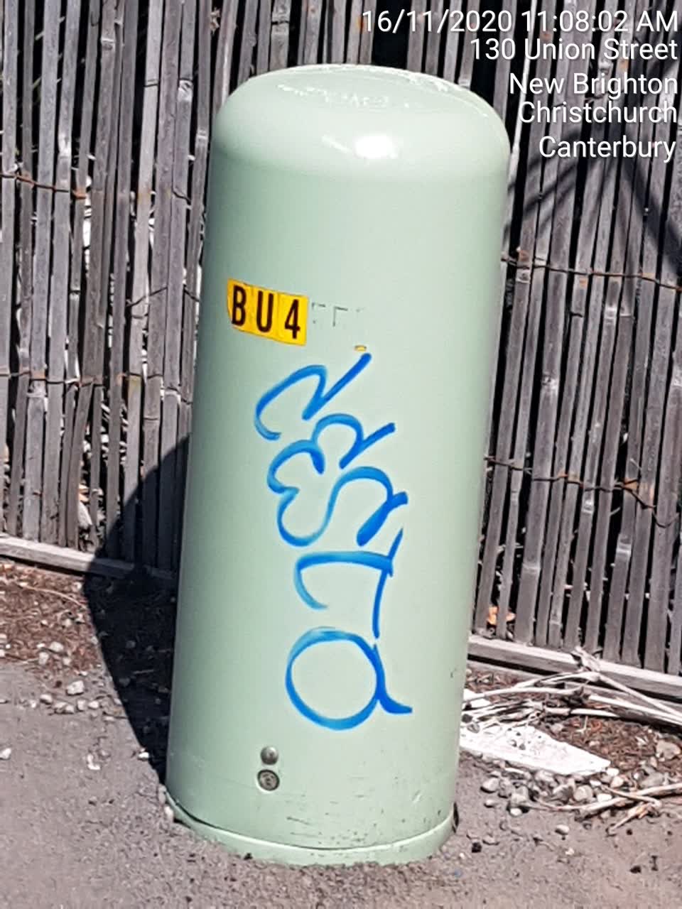 The photograph attached to this graffiti report