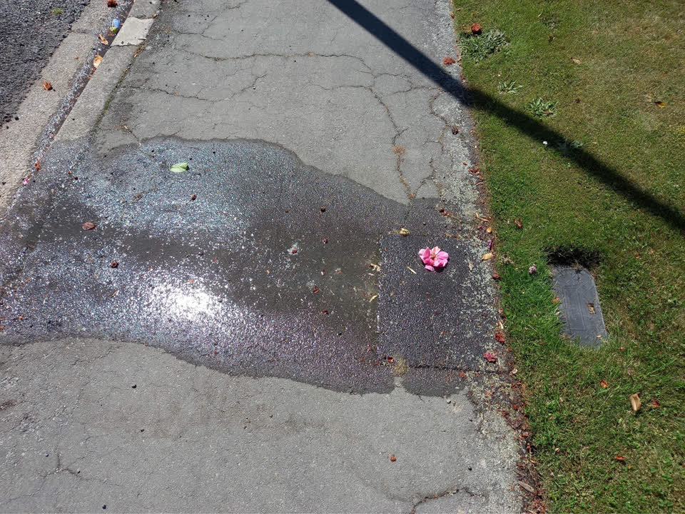 The photograph attached to this water leak report