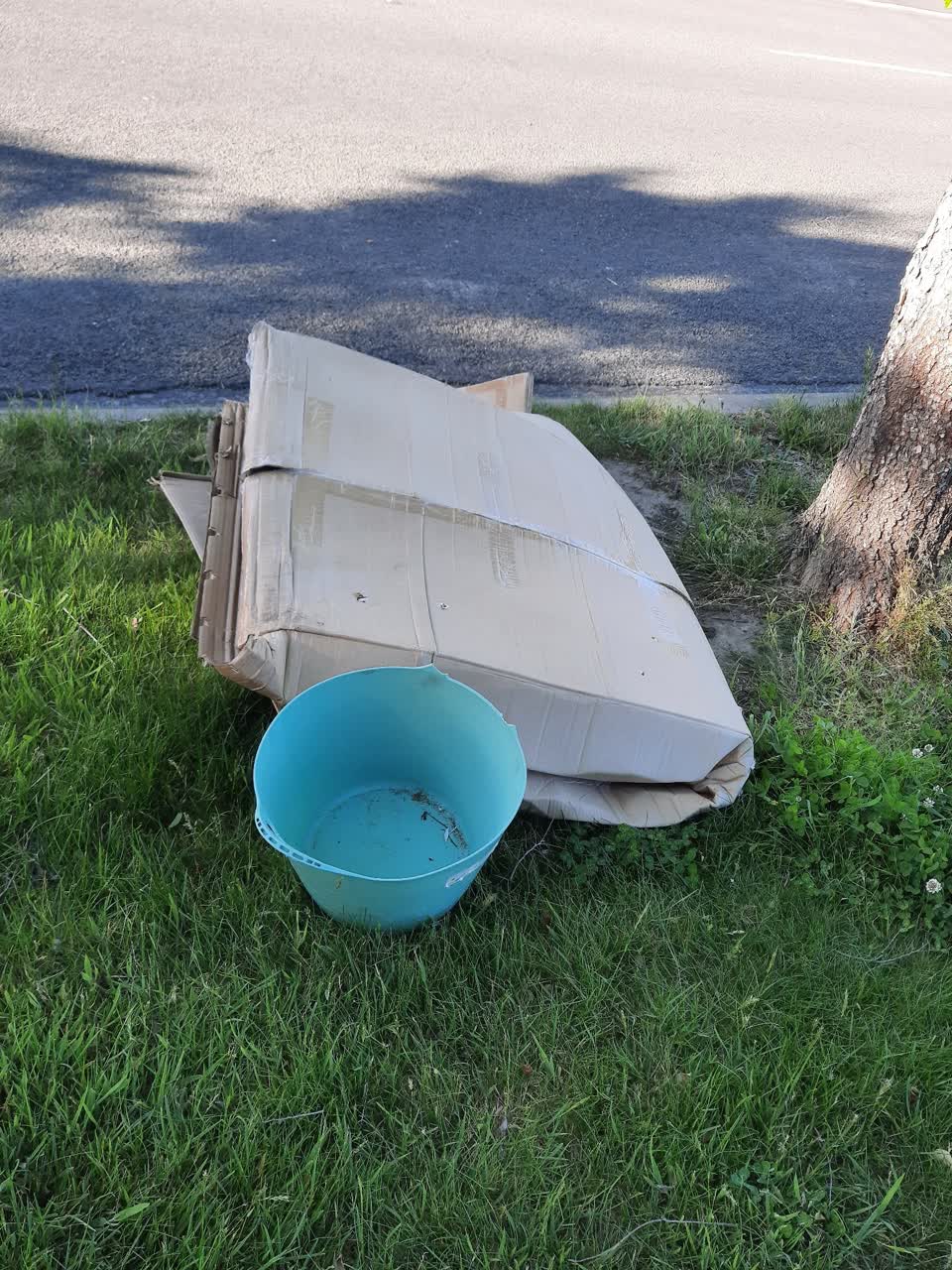 The photograph attached to this rubbish/recycling report