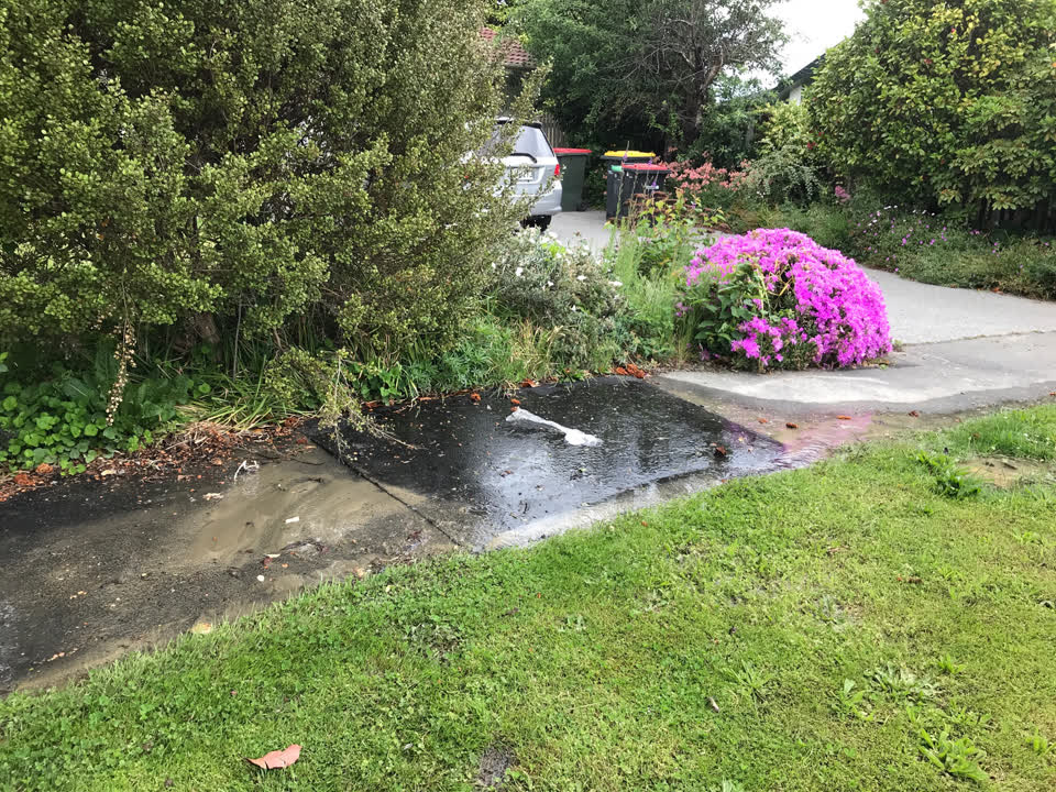 The photograph attached to this water leak report