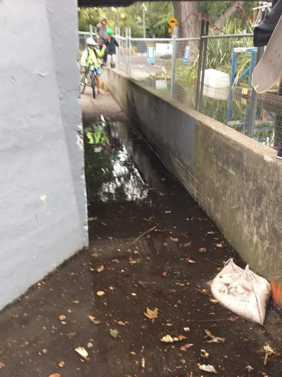 The photograph attached to this flooding report