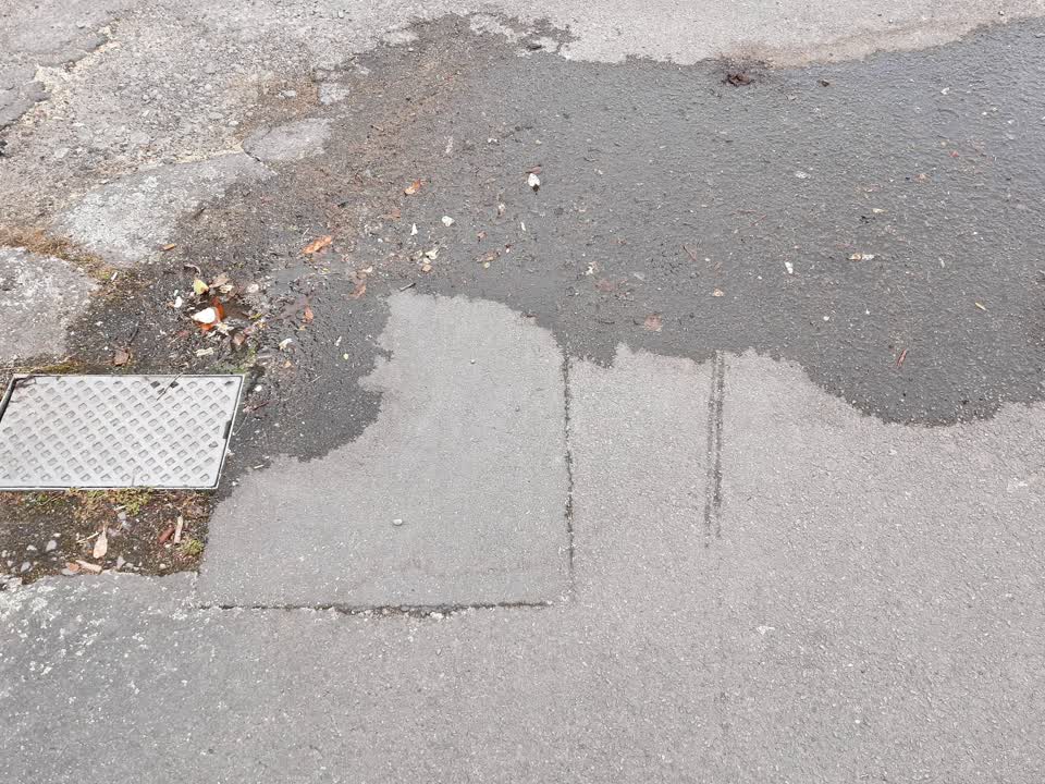 The photograph attached to this water leak report