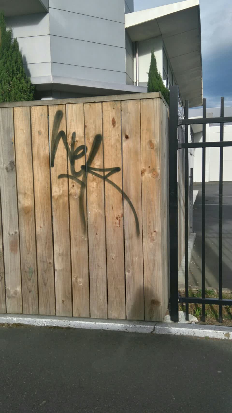 The photograph attached to this graffiti report