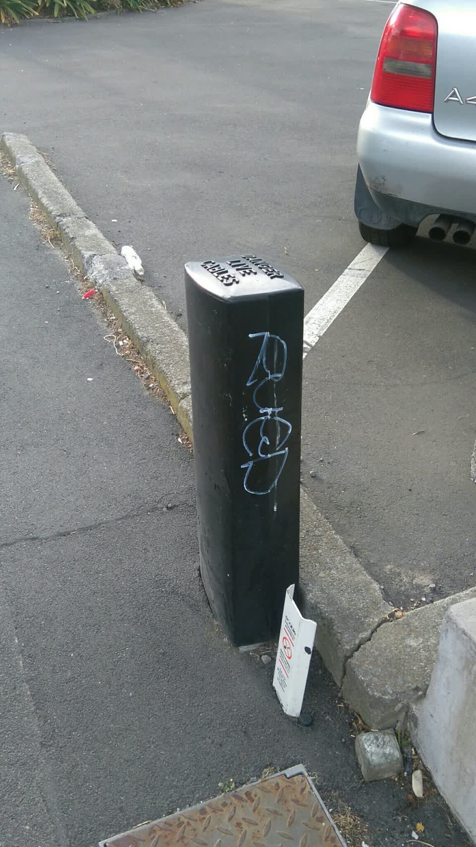 The photograph attached to this graffiti report
