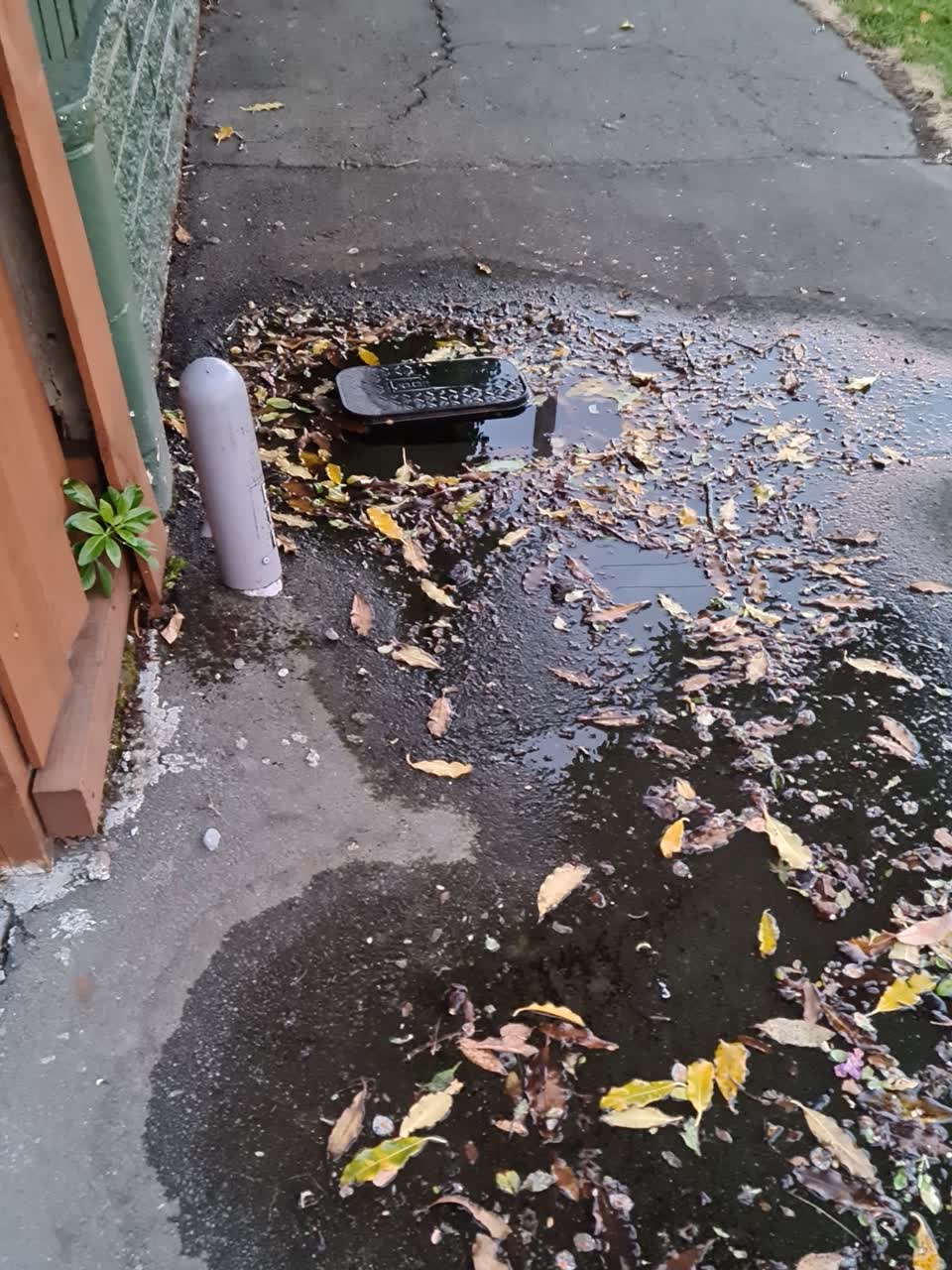 The photograph attached to this water leak report