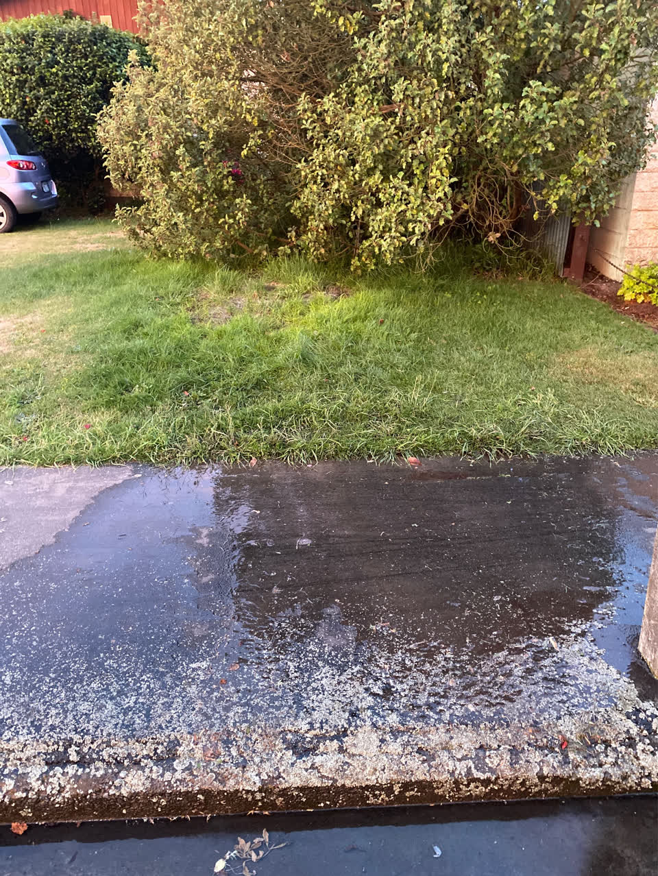 The photograph attached to this water leak report