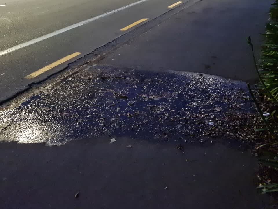 The photograph attached to this water leak report
