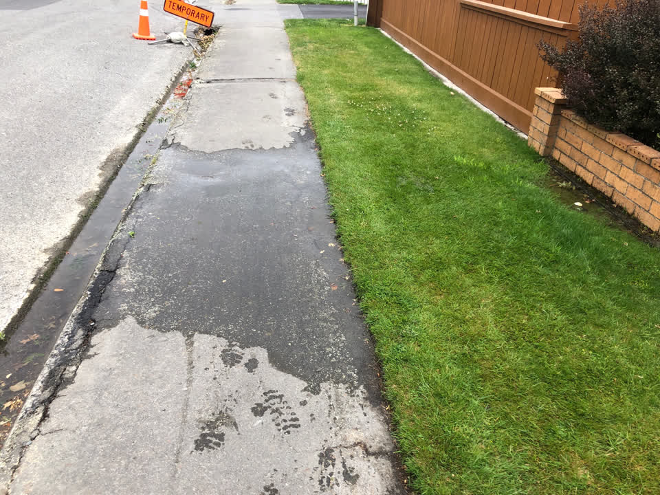 The photograph attached to this water leak report