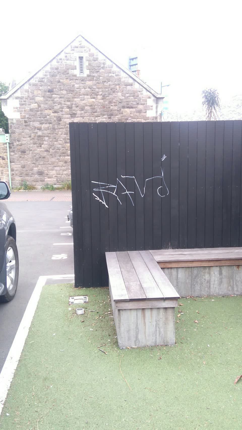The photograph attached to this graffiti report