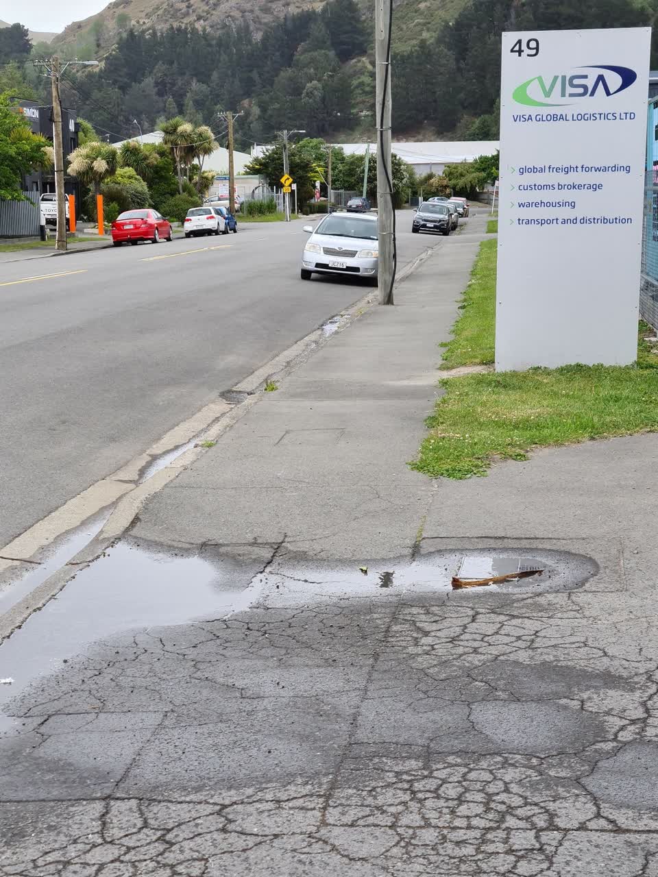 The photograph attached to this water leak report