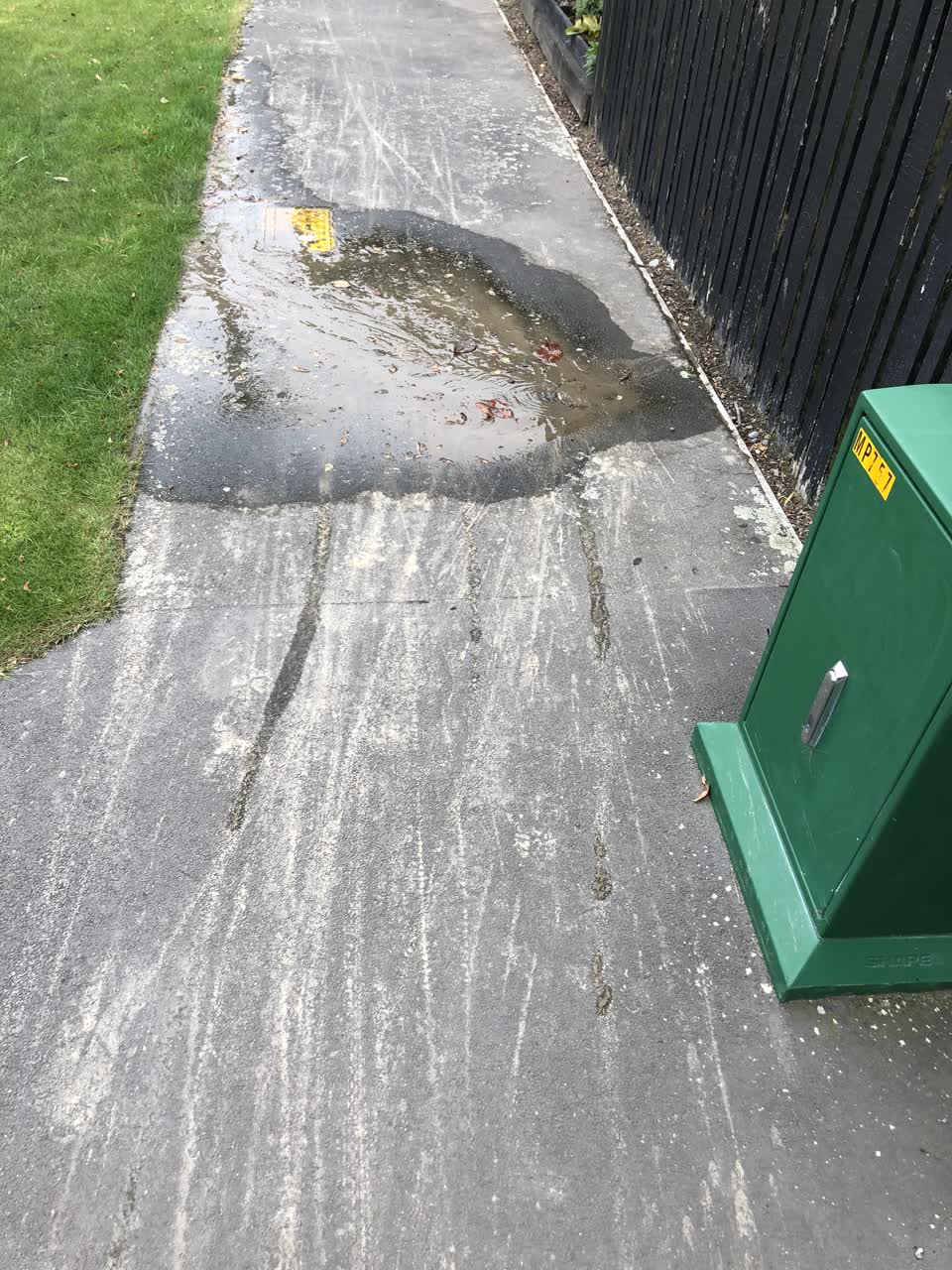 The photograph attached to this water leak report