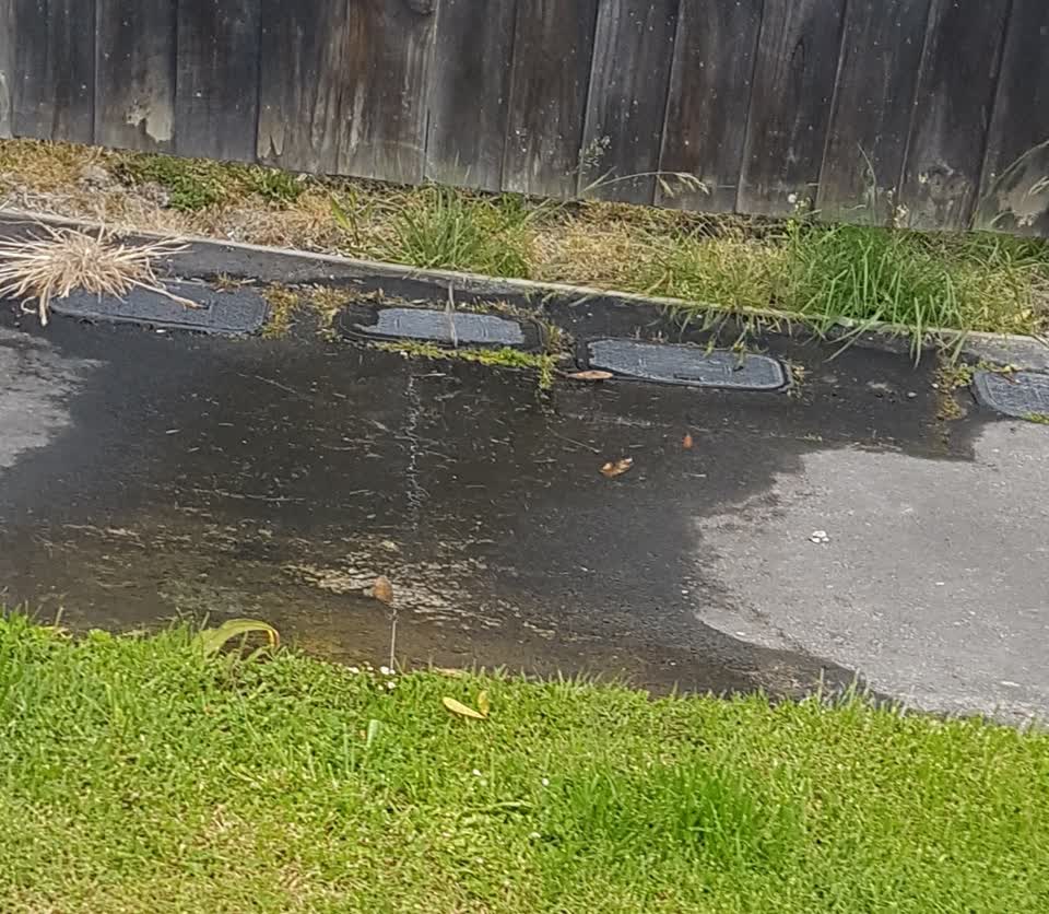 The photograph attached to this water leak report