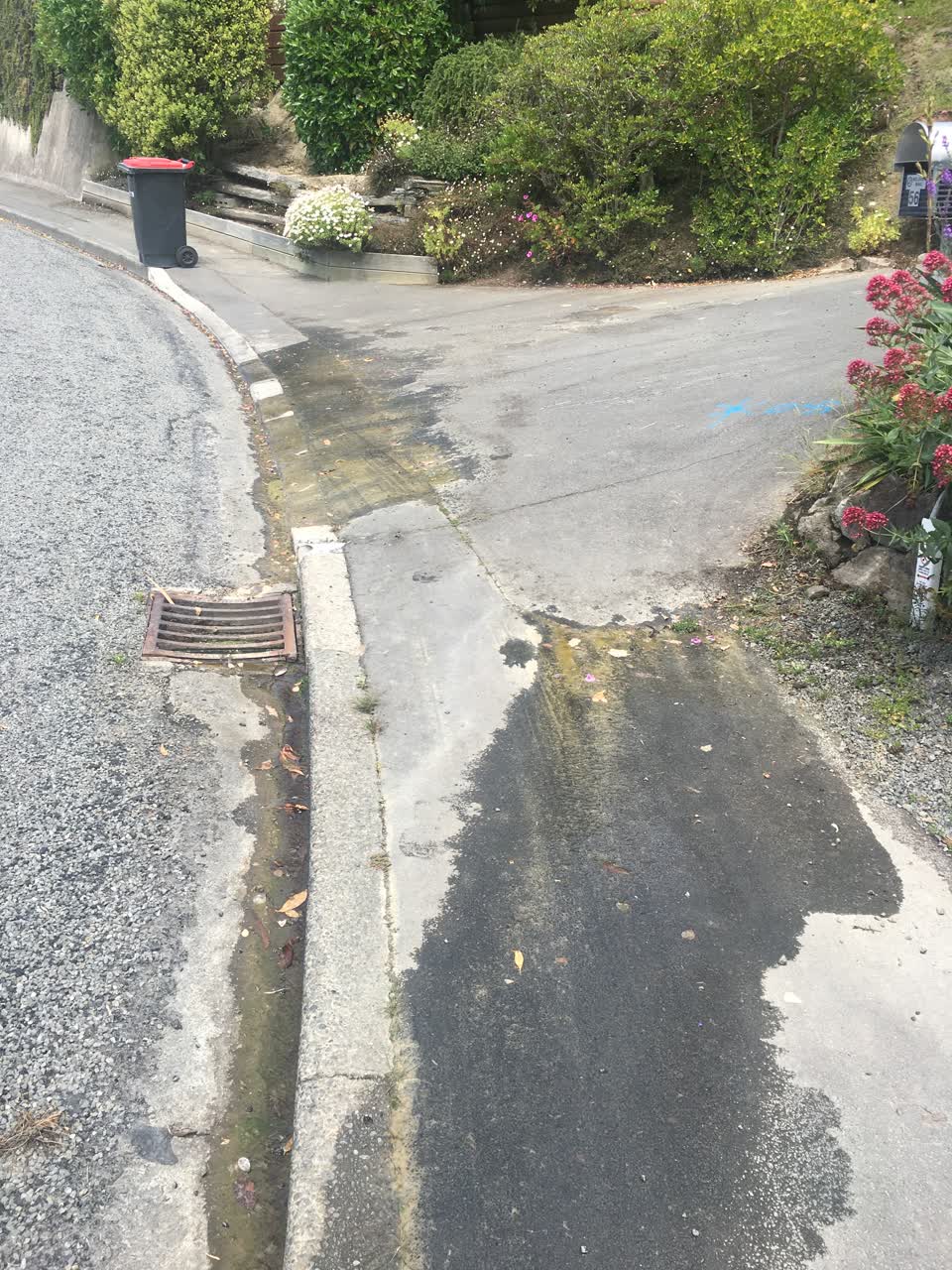 The photograph attached to this water leak report