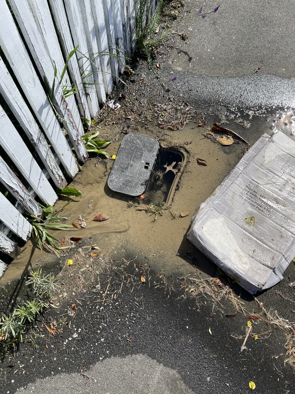 The photograph attached to this water leak report
