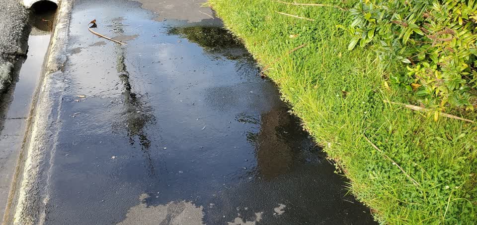The photograph attached to this water leak report