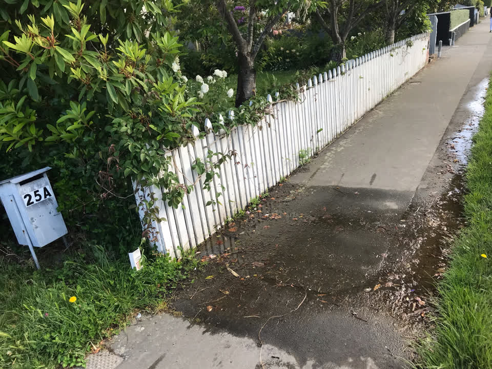 The photograph attached to this water leak report