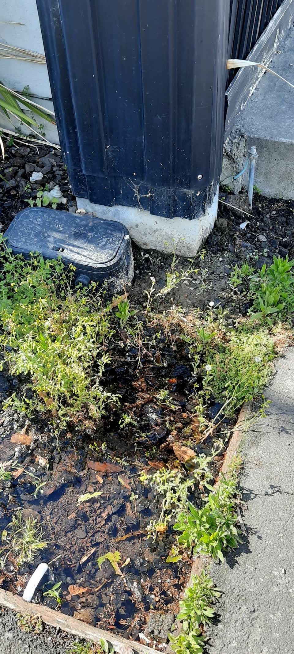 The photograph attached to this water leak report