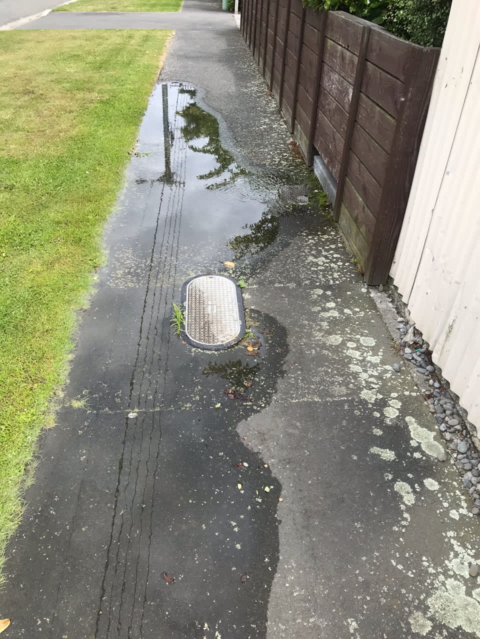The photograph attached to this water leak report