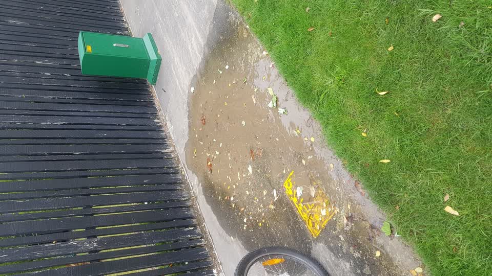 The photograph attached to this water leak report