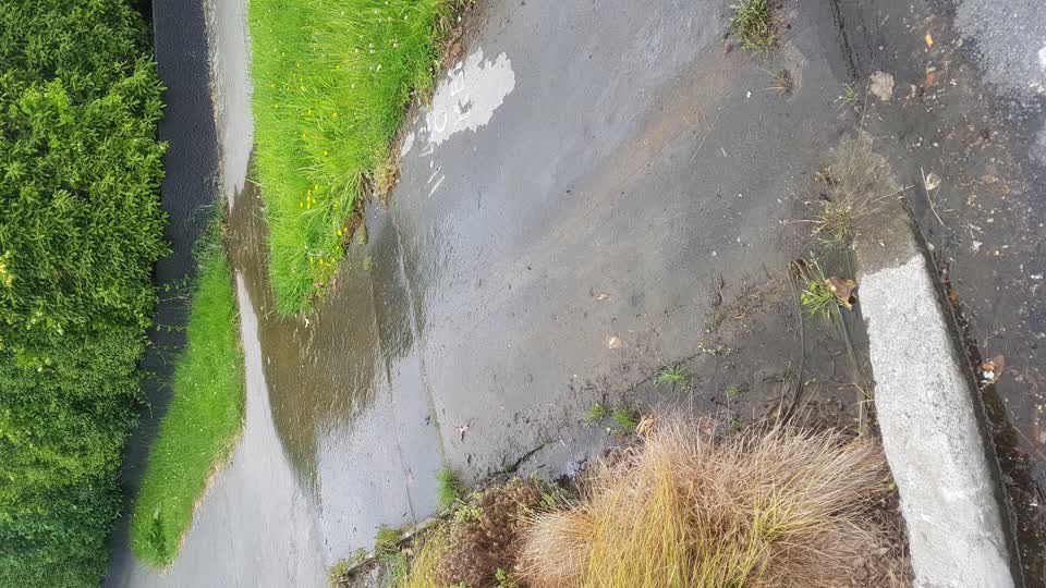 The photograph attached to this water leak report