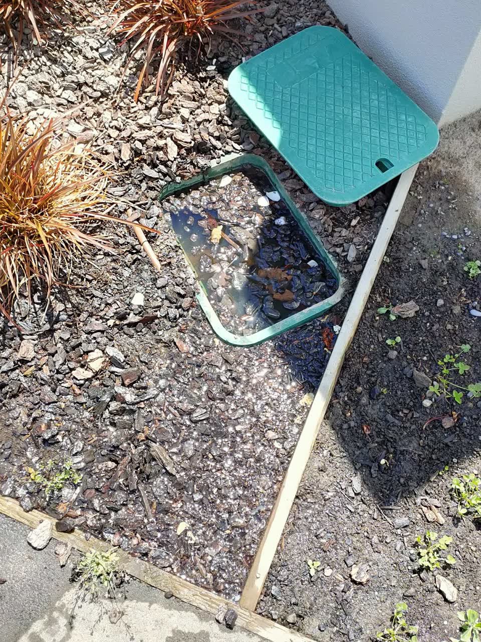 The photograph attached to this water leak report