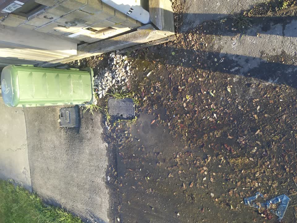 The photograph attached to this water leak report