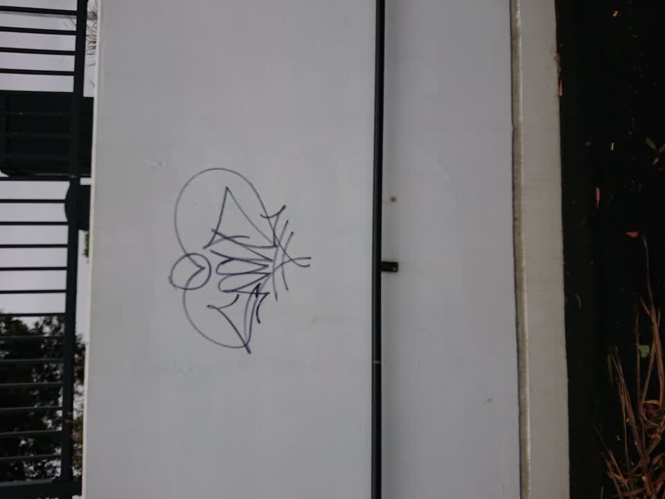 The photograph attached to this graffiti report