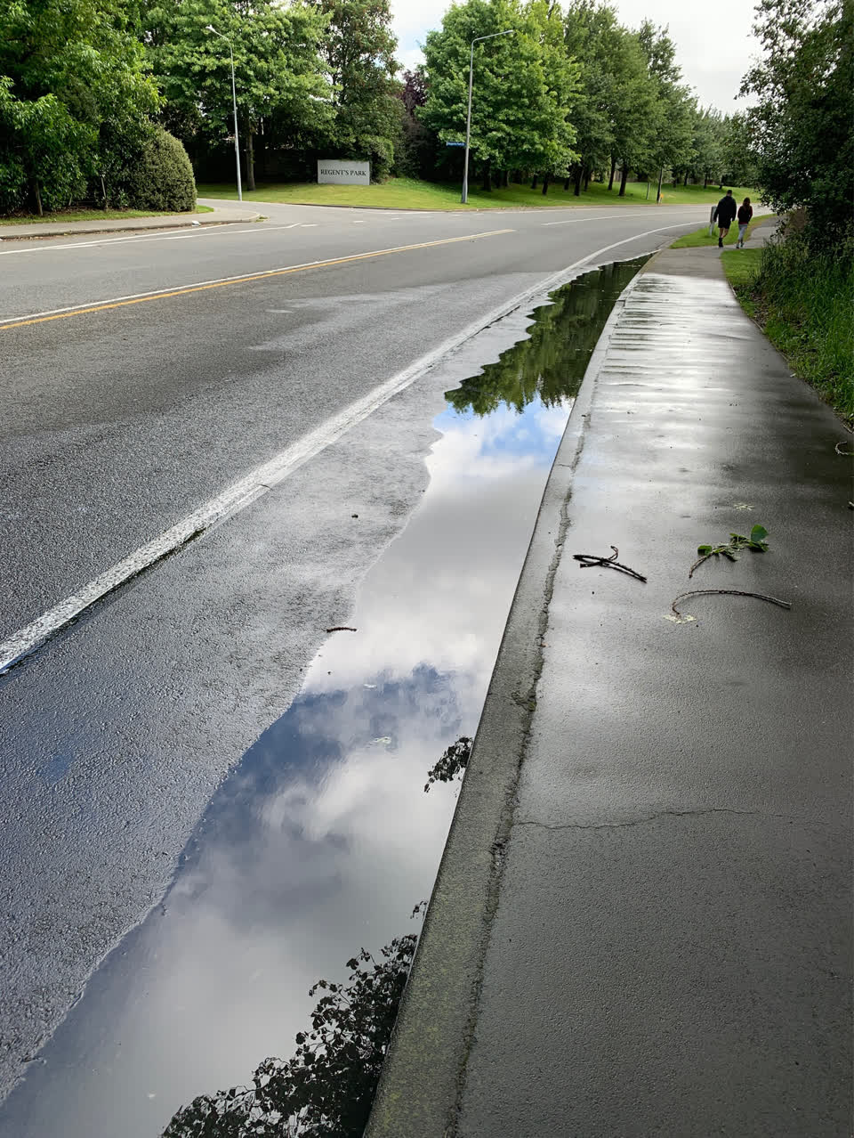 The photograph attached to this flooding report