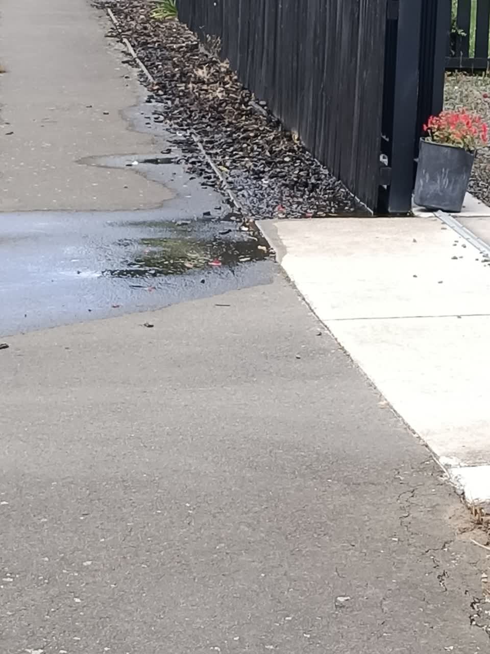 The photograph attached to this water leak report
