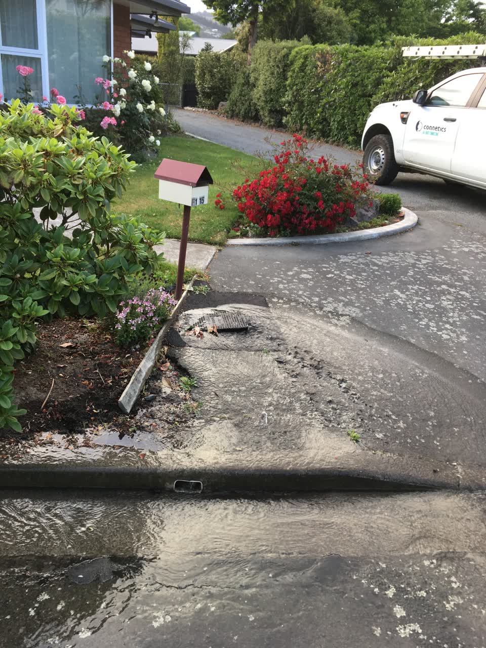 The photograph attached to this water leak report