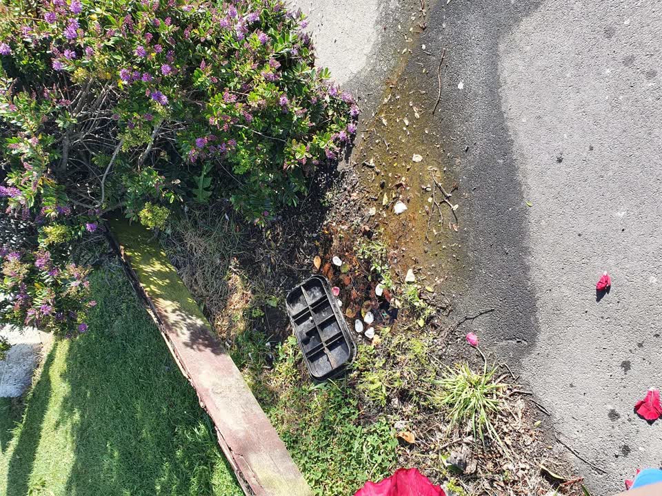 The photograph attached to this water leak report