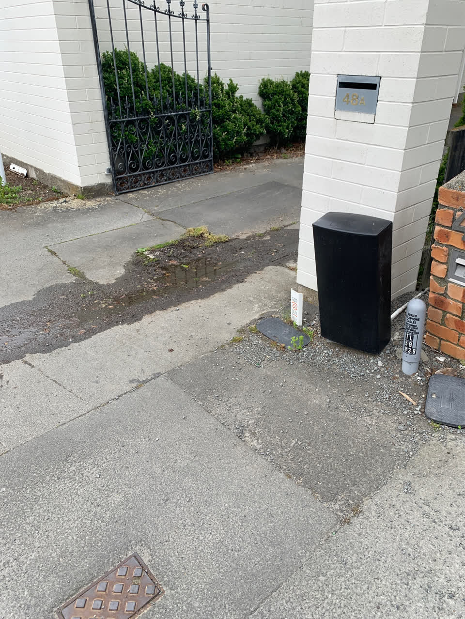 The photograph attached to this water leak report