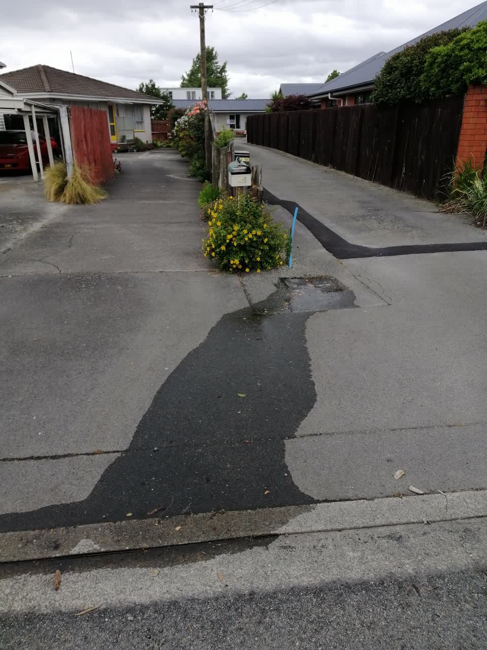 The photograph attached to this water leak report