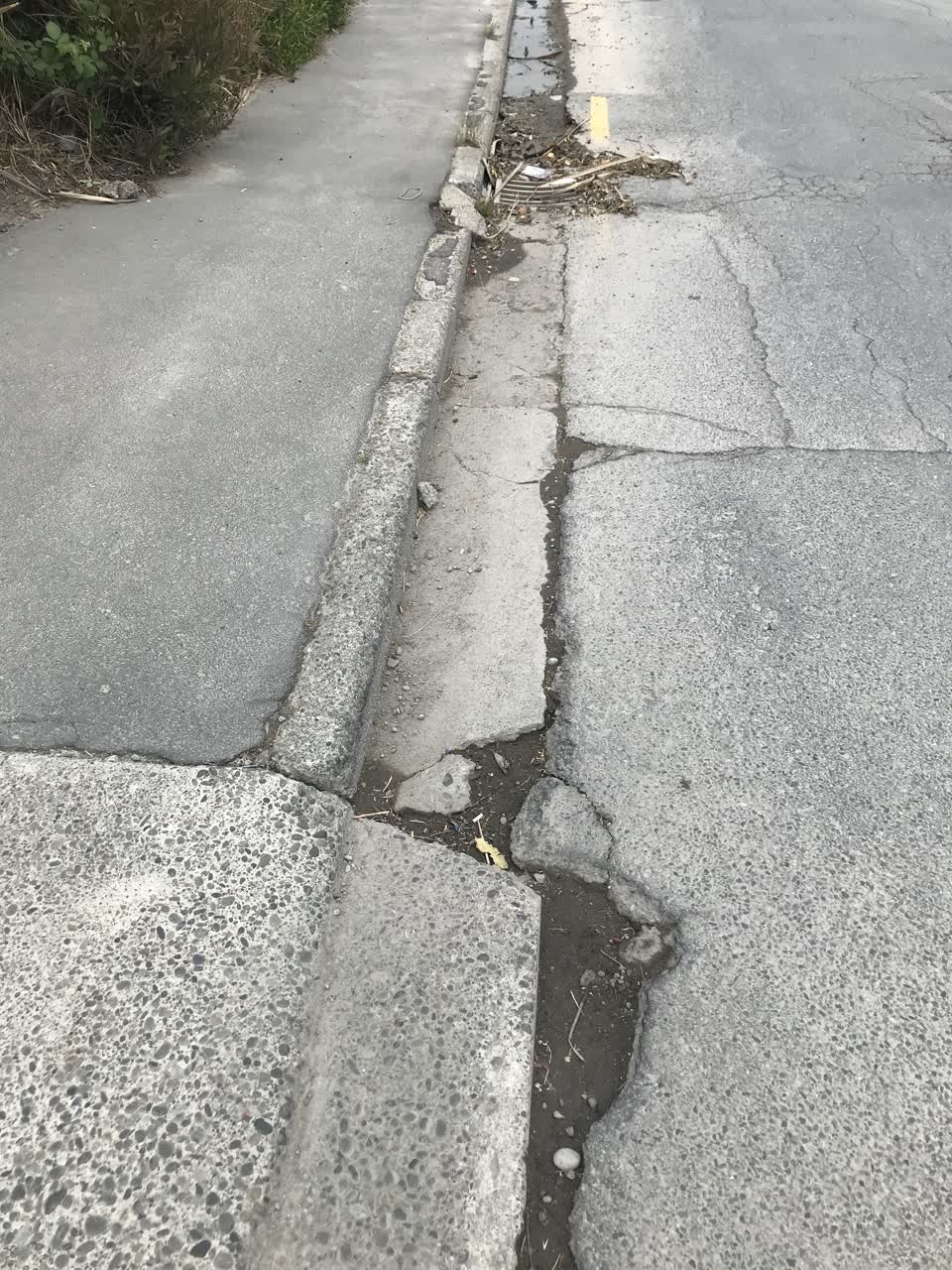 The photograph attached to this roading/streets report