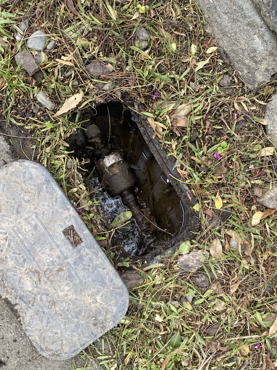 The photograph attached to this water leak report